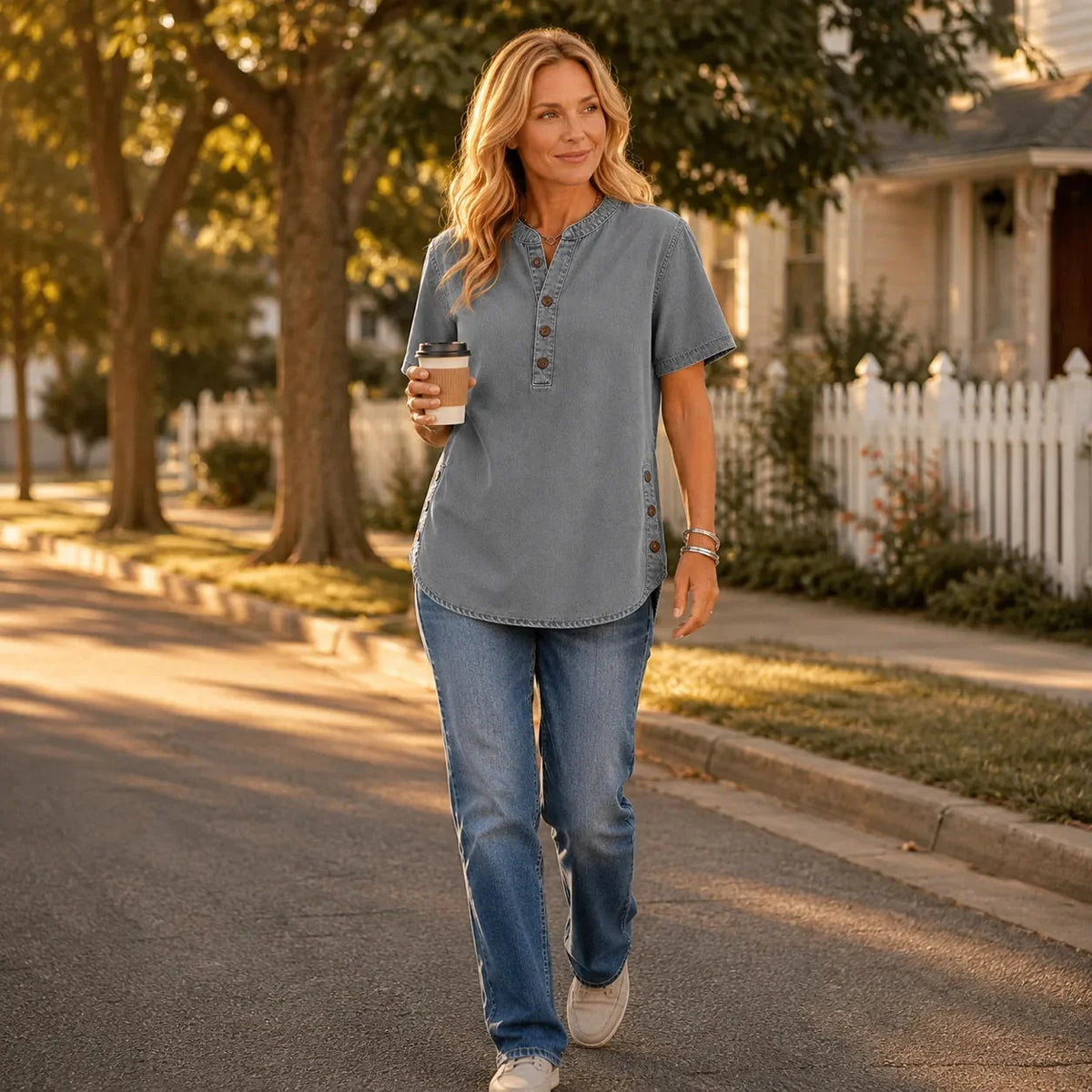 Henley Tunic Top, extra view 2