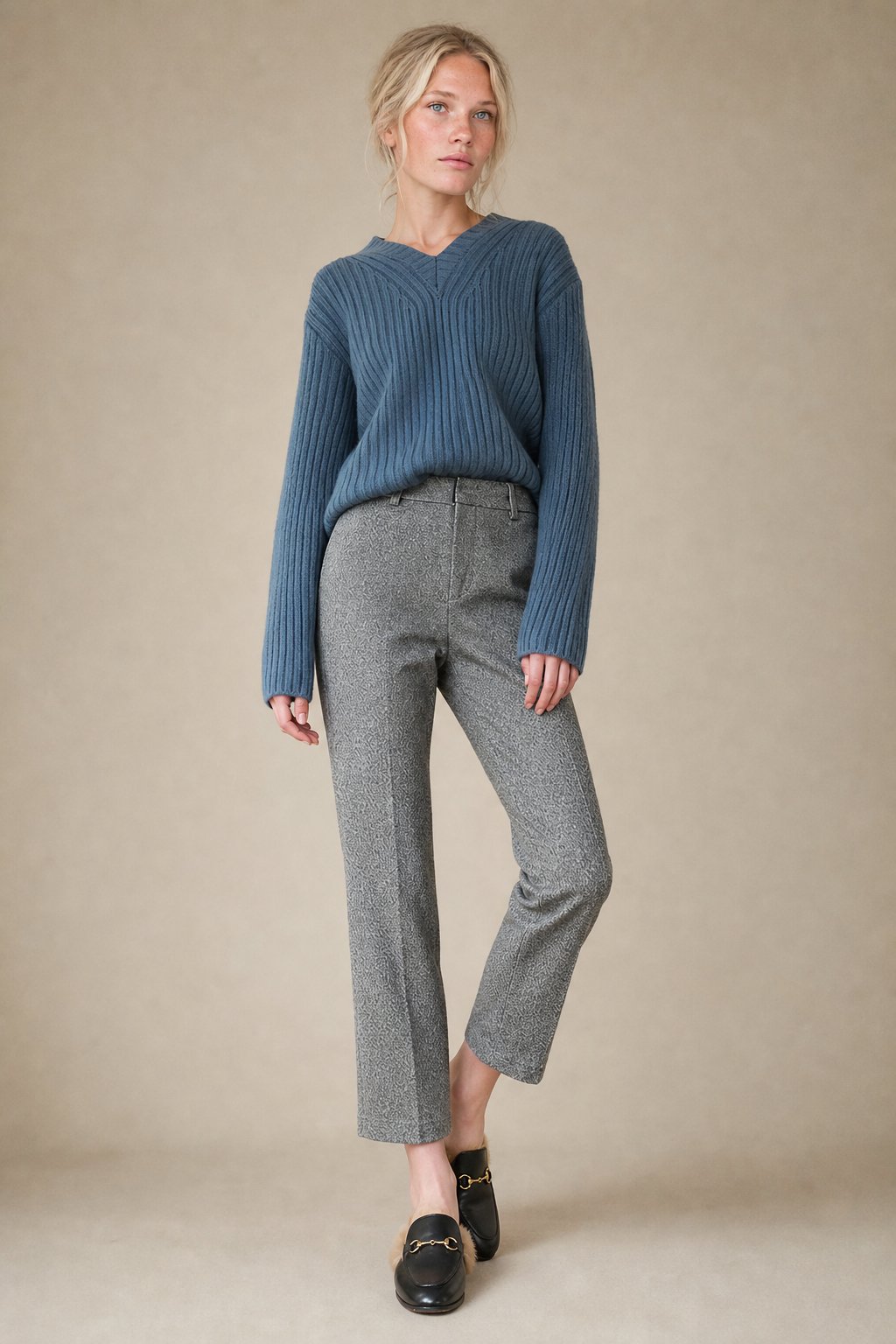 High Waist Straight Leg Trousers, view 11