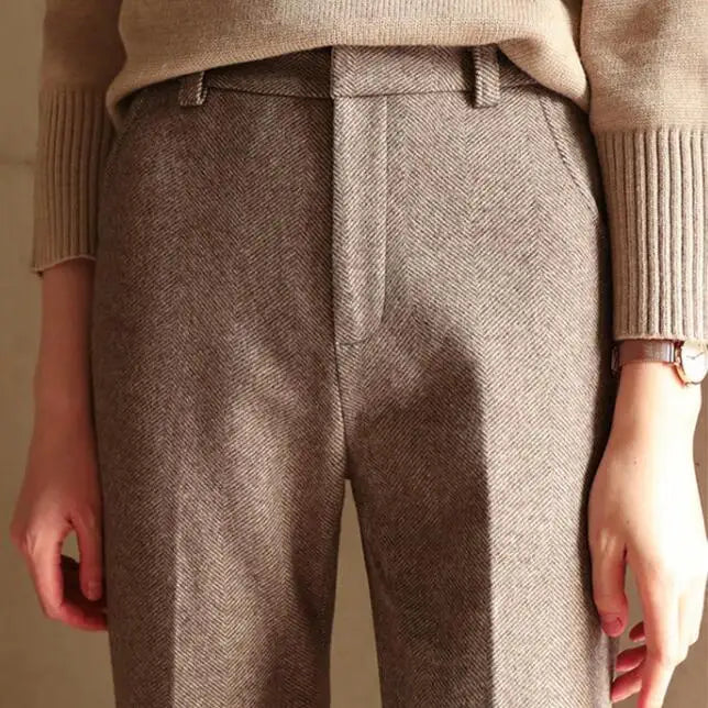 High Waist Straight Leg Trousers, view 12