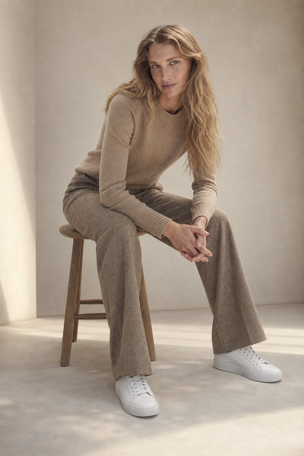 High Waist Straight Leg Trousers, view 3