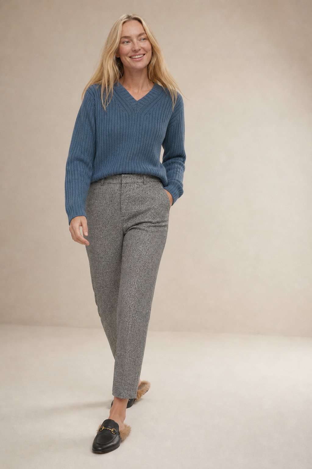 High Waist Straight Leg Trousers, view 7