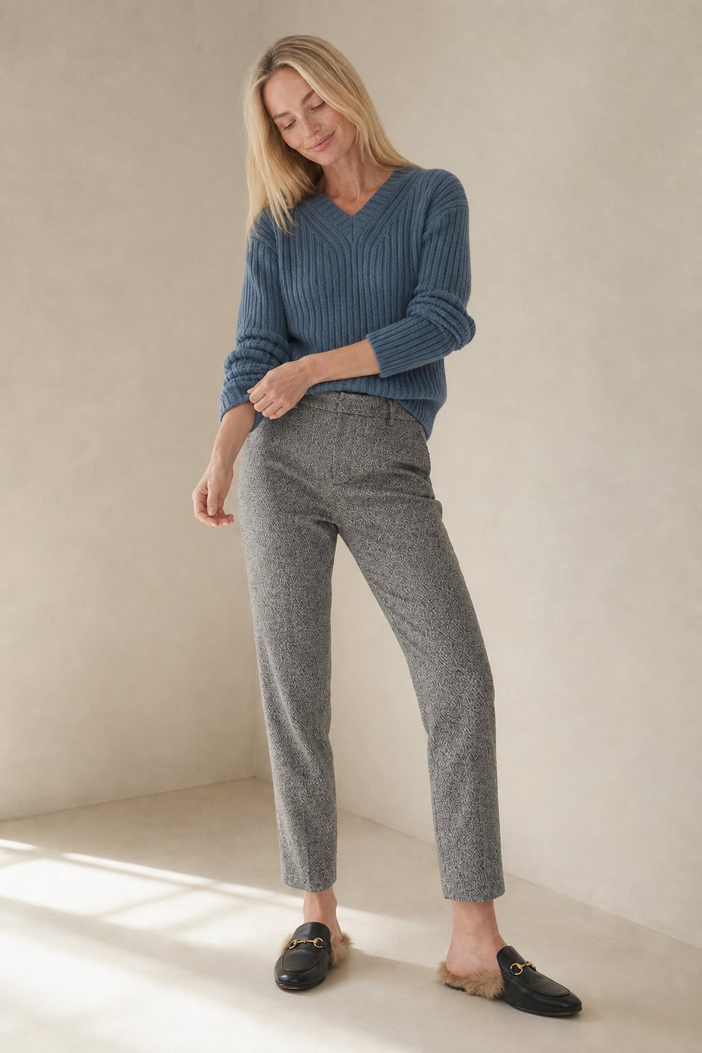 High Waist Straight Leg Trousers, view 8