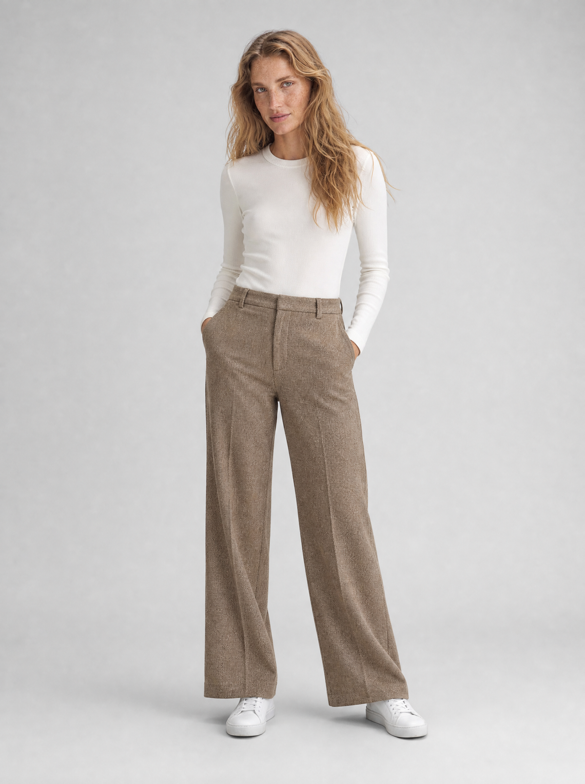High Waist Straight Leg Trousers, main photo