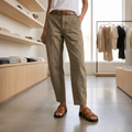 Tailored Utility Pants in warm khaki