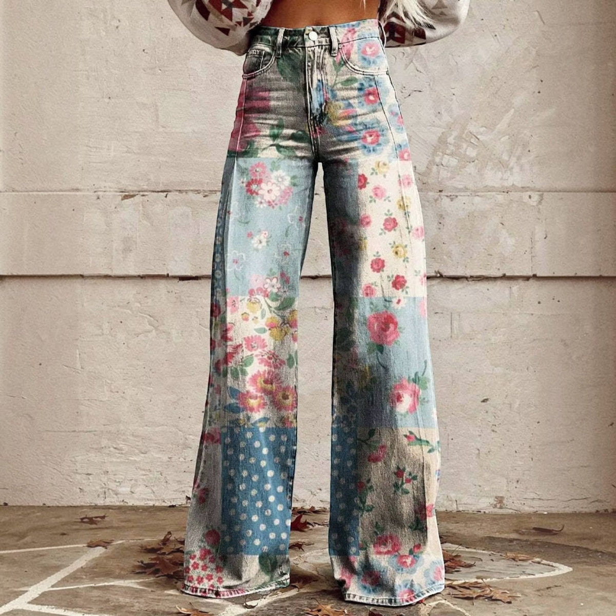 Floral Bell Bottom Pants in style i