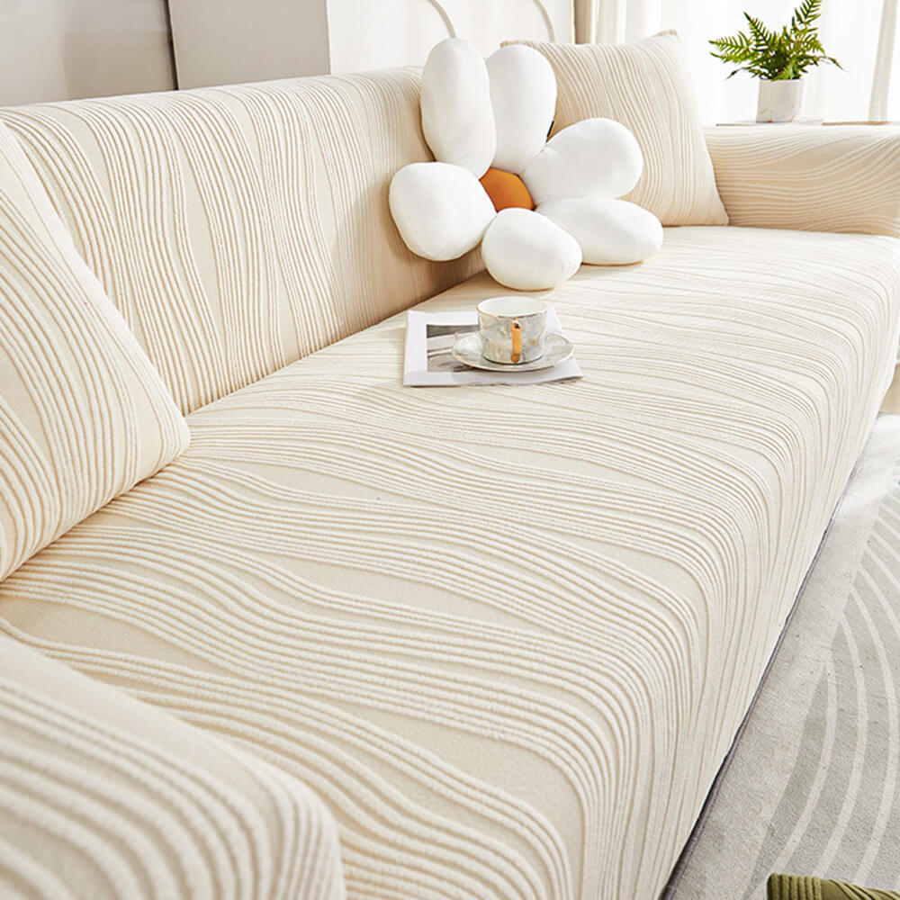 Stretch Sofa Slipcover in beige