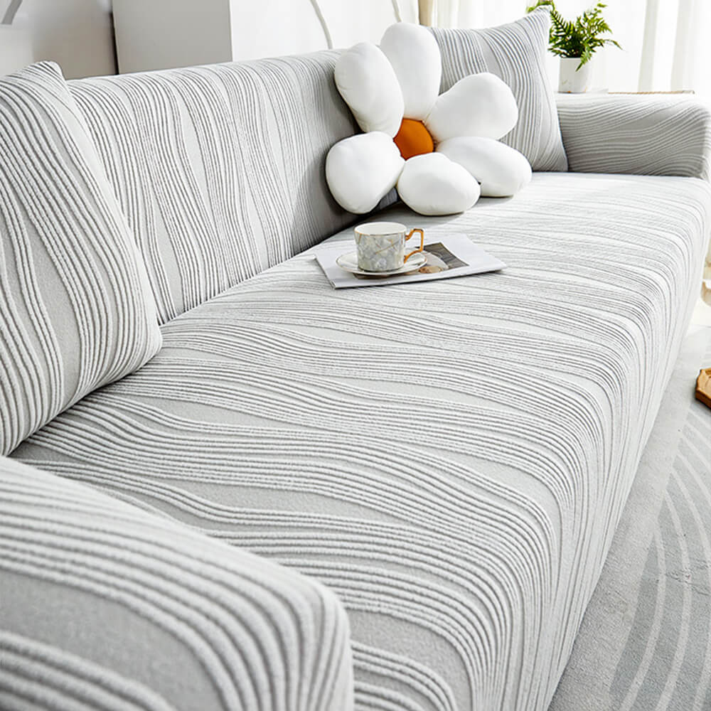 Stretch Sofa Slipcover in light grey