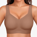 Jelly Strip Wireless Bra in coffee