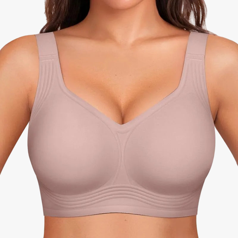Jelly Strip Wireless Bra in dusty rose
