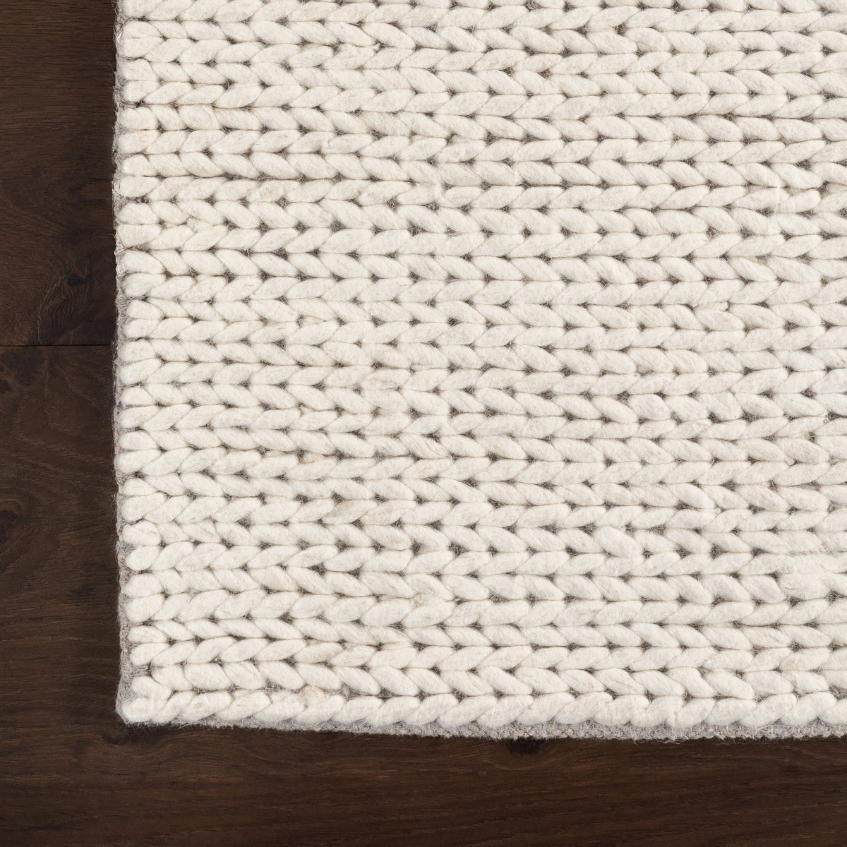 Knit Texture Felted Rug, view 4