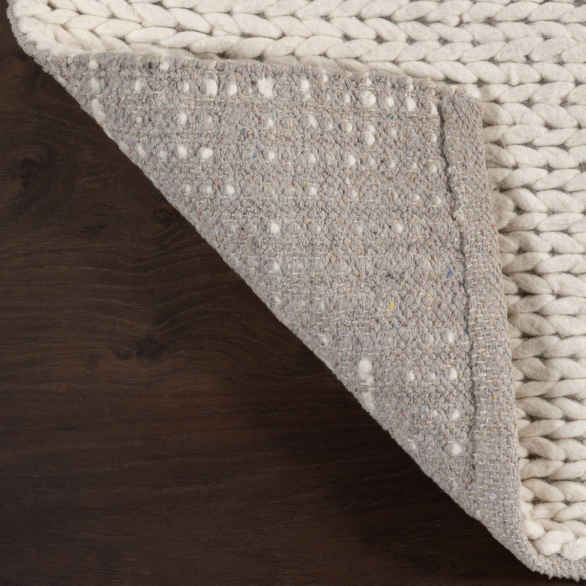 Knit Texture Felted Rug, view 7