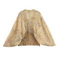 Lantern Sleeve Deep V Top, view 1