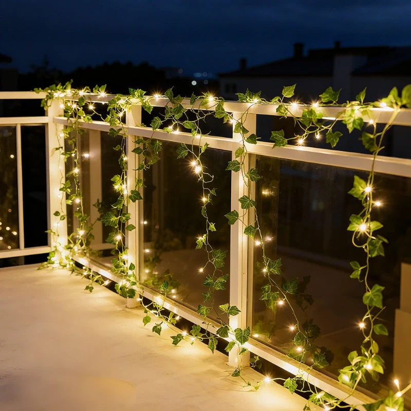 Leaf Garland with Lights, view 10