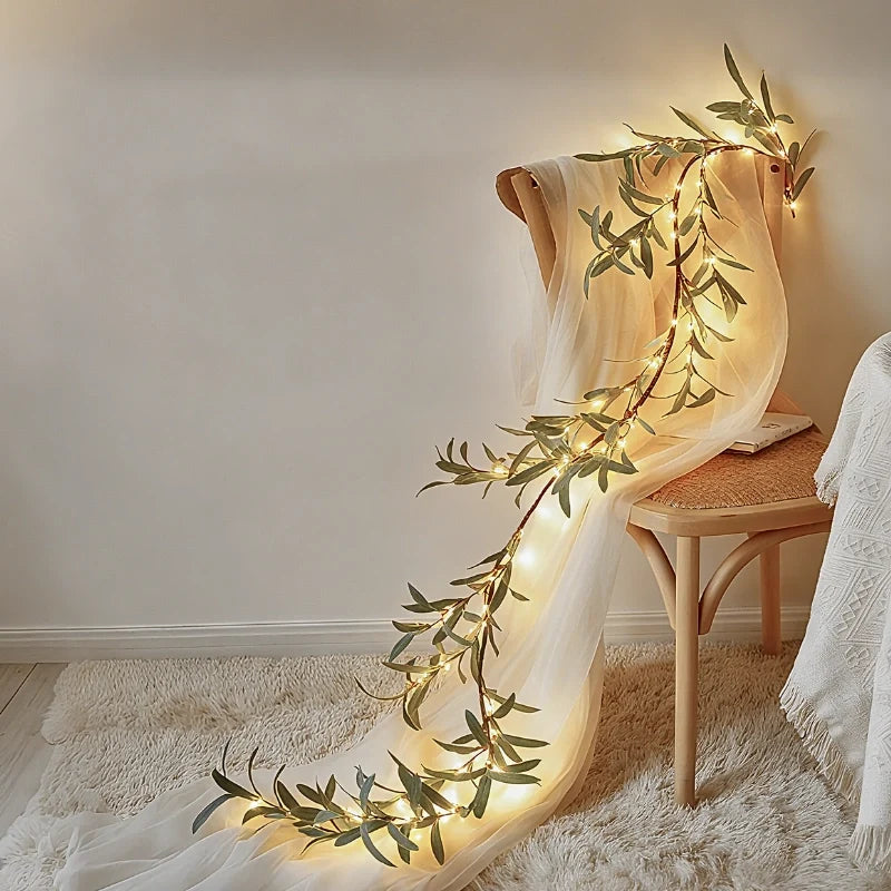 Leaf Garland with Lights, view 19