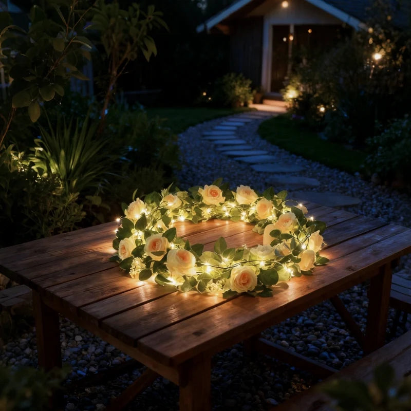 Leaf Garland with Lights, view 20