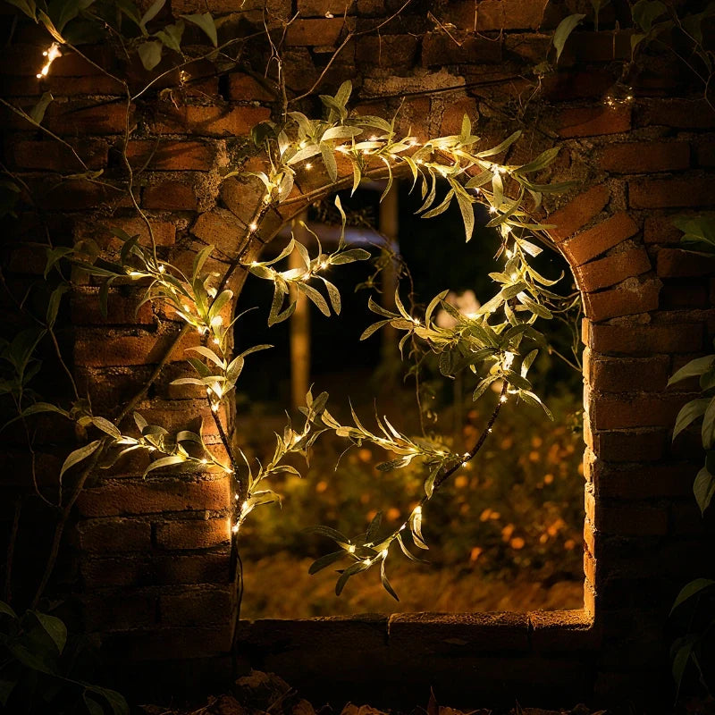 Leaf Garland with Lights, view 23