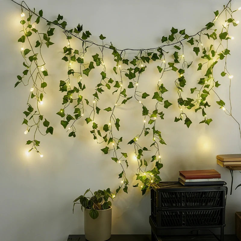 Leaf Garland with Lights, view 24