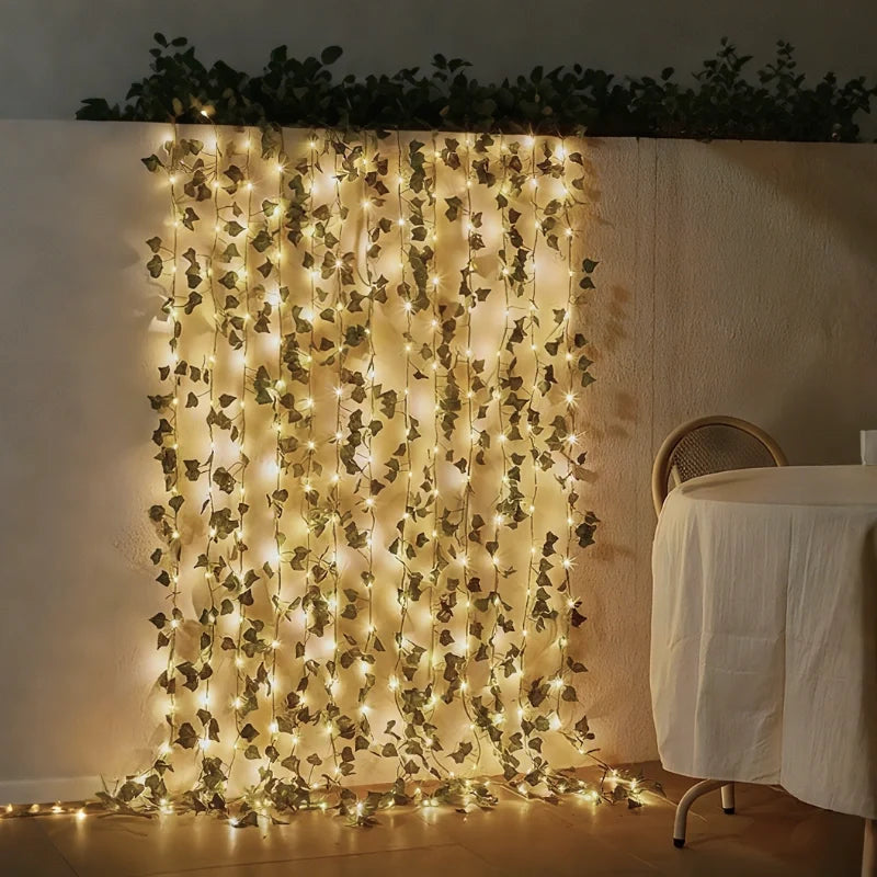 Leaf Garland with Lights, view 25