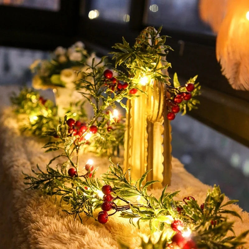 Leaf Garland with Lights, view 26