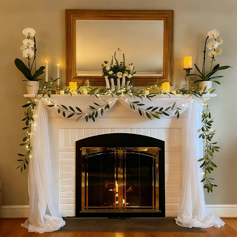 Leaf Garland with Lights, view 5