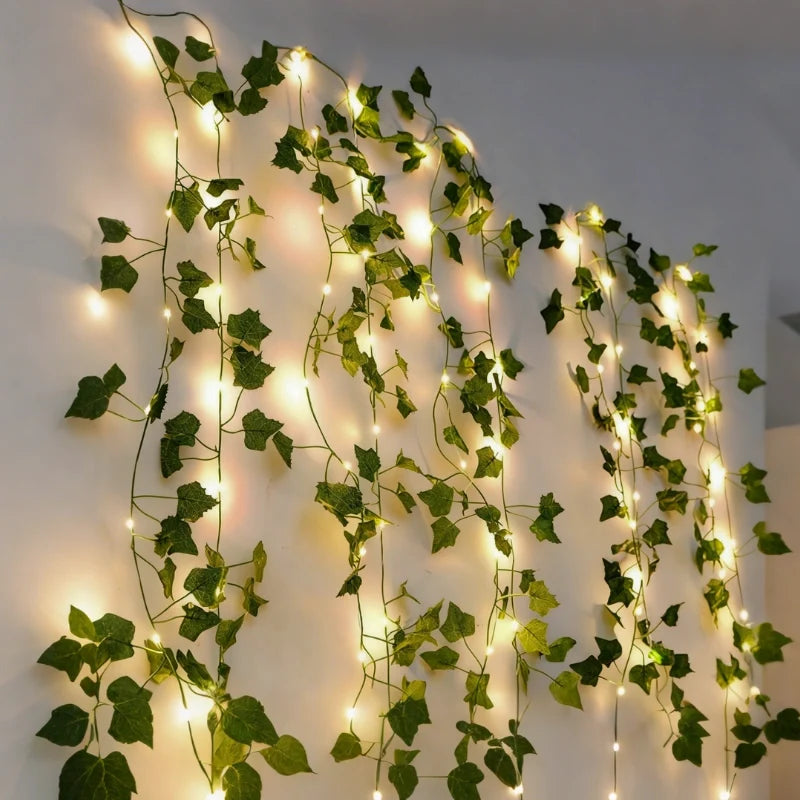 Leaf Garland with Lights, view 6