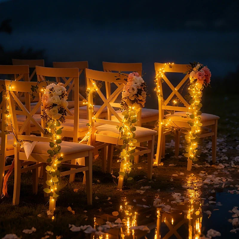 Leaf Garland with Lights, view 8