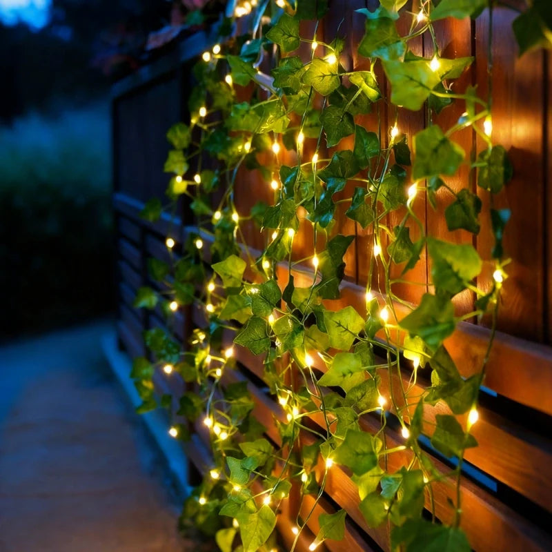 Leaf Garland with Lights, view 9
