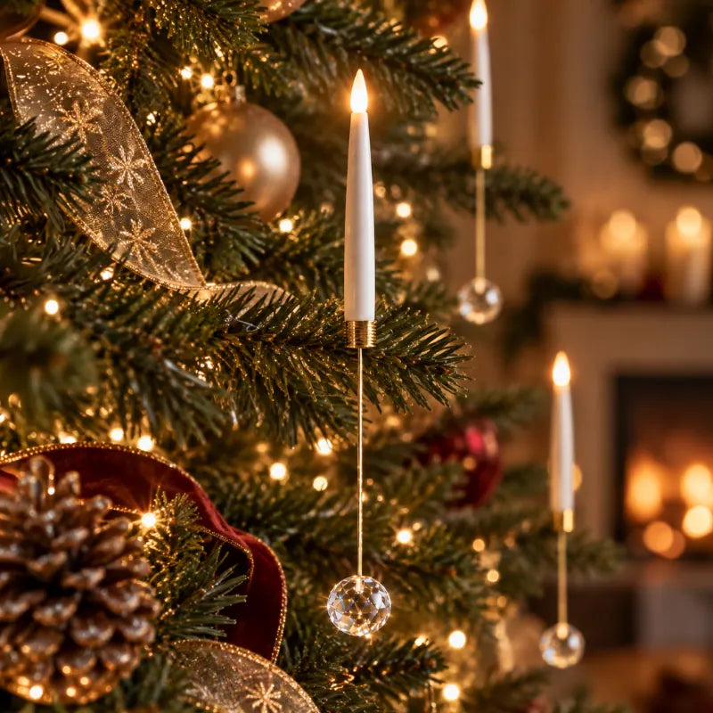 LED Christmas Tree Taper Candles, view 2