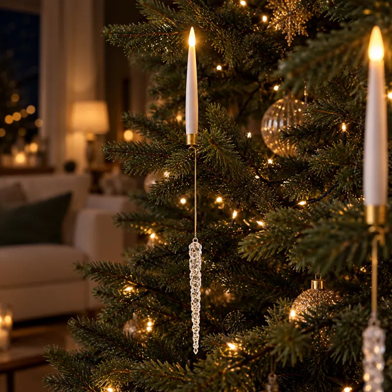 LED Christmas Tree Taper Candles, Icicle