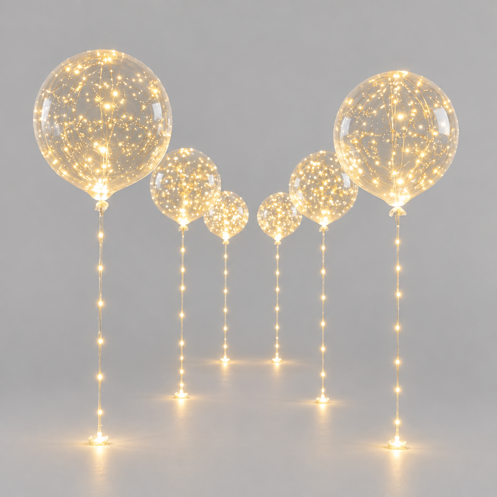 LED Balloon Set of 10, product photo on a light grey background