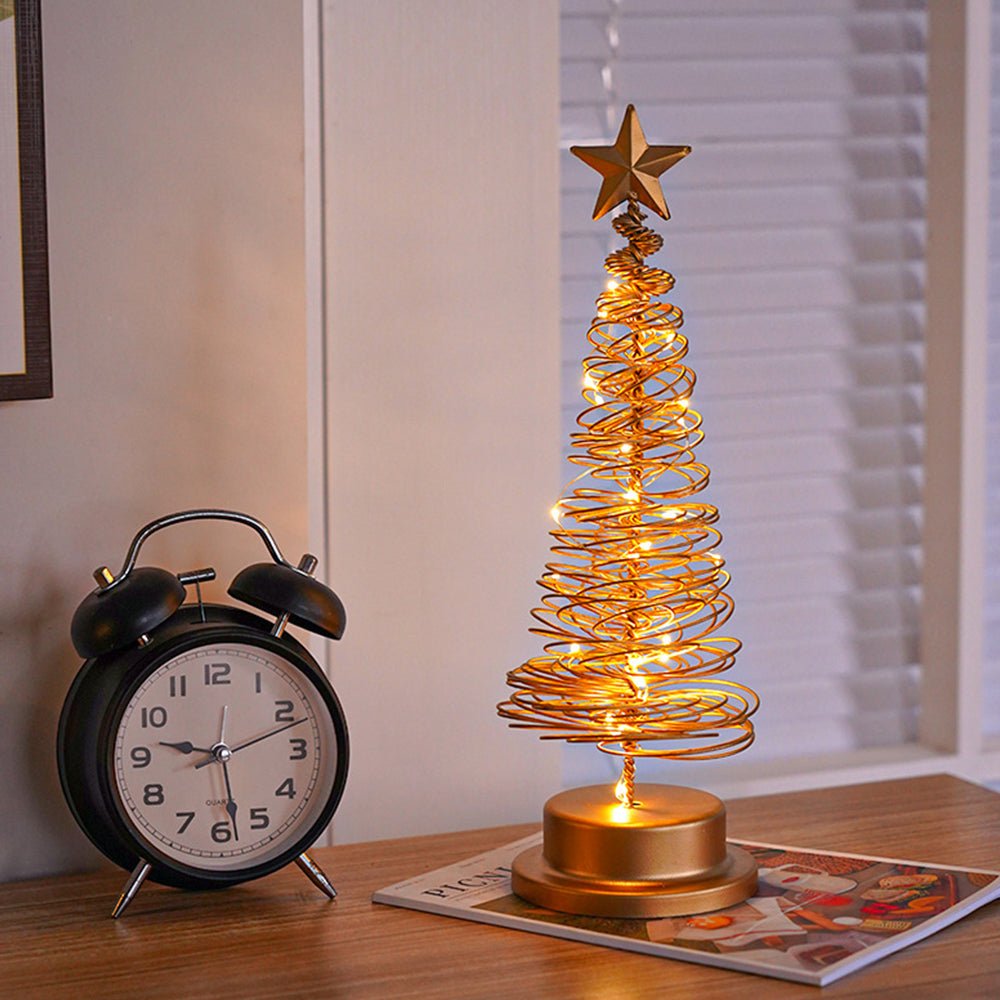 LED Spiral Christmas Tree with Star, view 2
