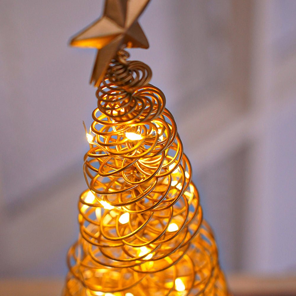 LED Spiral Christmas Tree with Star, view 3
