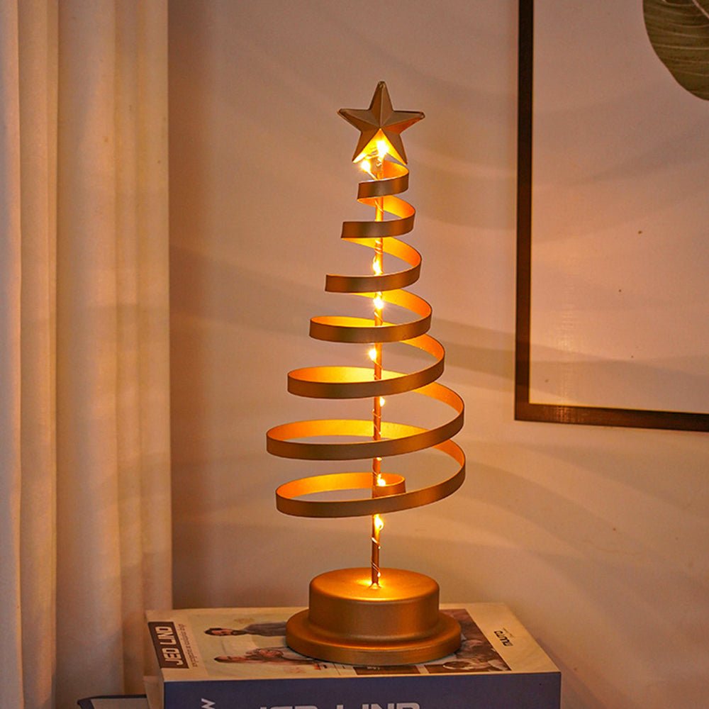 LED Spiral Christmas Tree with Star, view 5