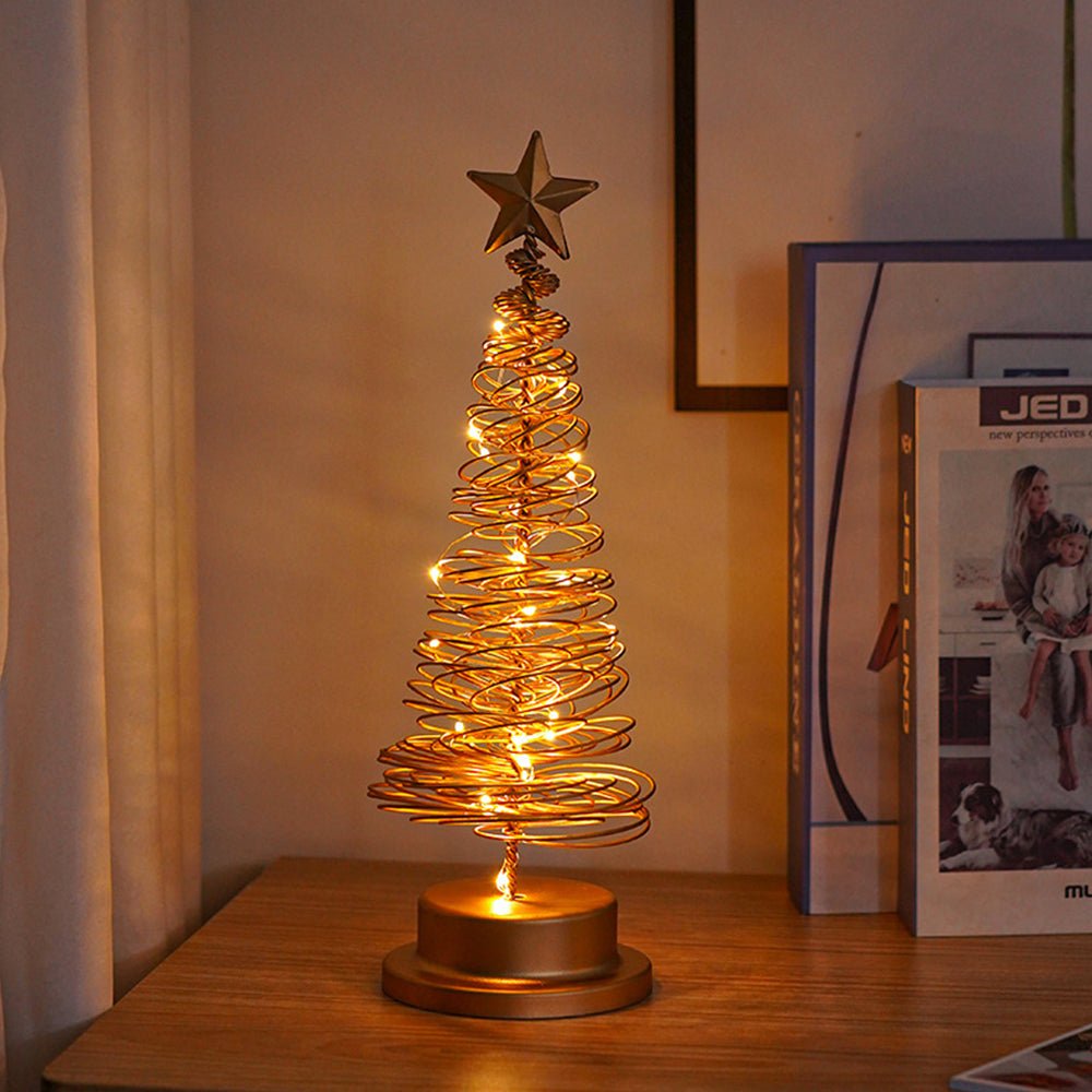 LED Spiral Christmas Tree with Star, view 6