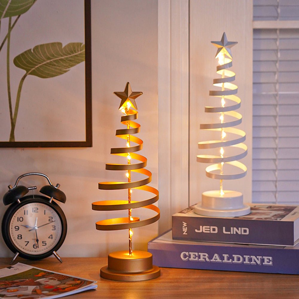 LED Spiral Christmas Tree with Star, view 7