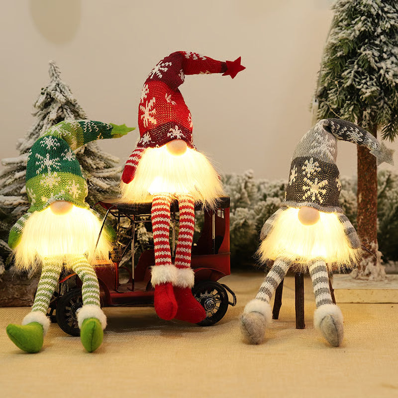Light-Up Knit Christmas Gnome, view 1