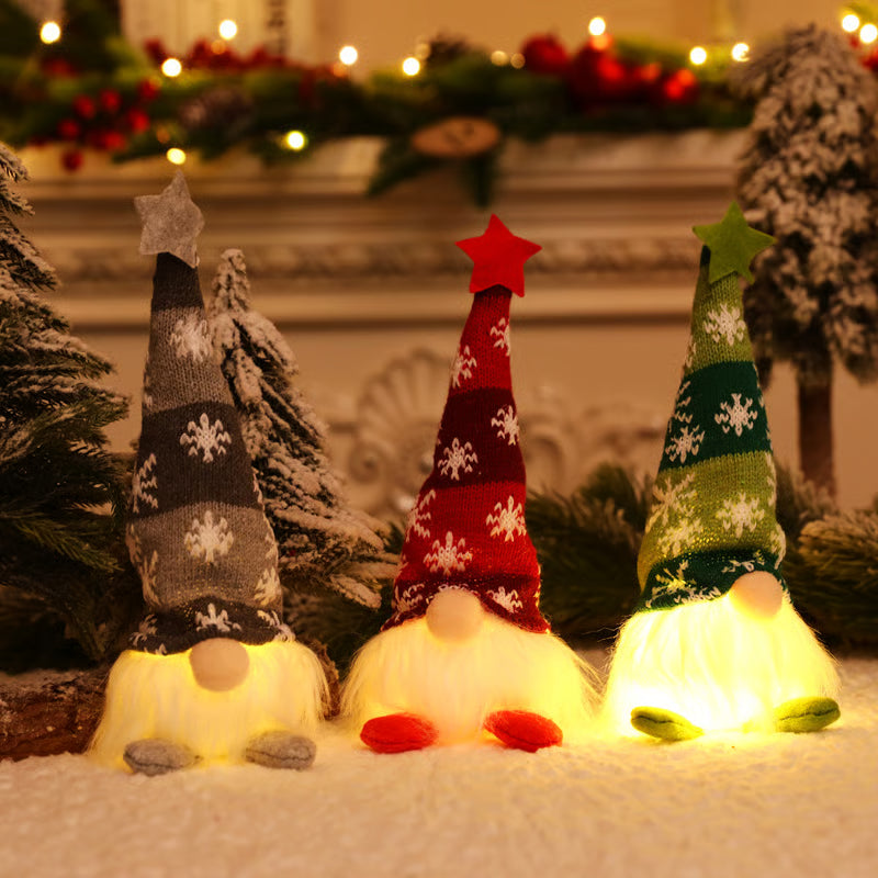 Light-Up Knit Christmas Gnome, view 2