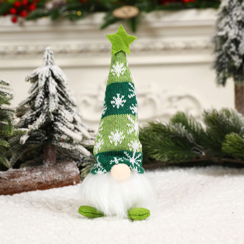 Light-Up Knit Christmas Gnome, Green / Legs