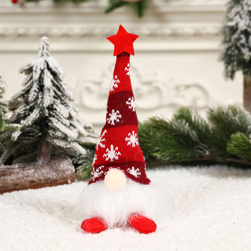 Light-Up Knit Christmas Gnome, Red / Legs