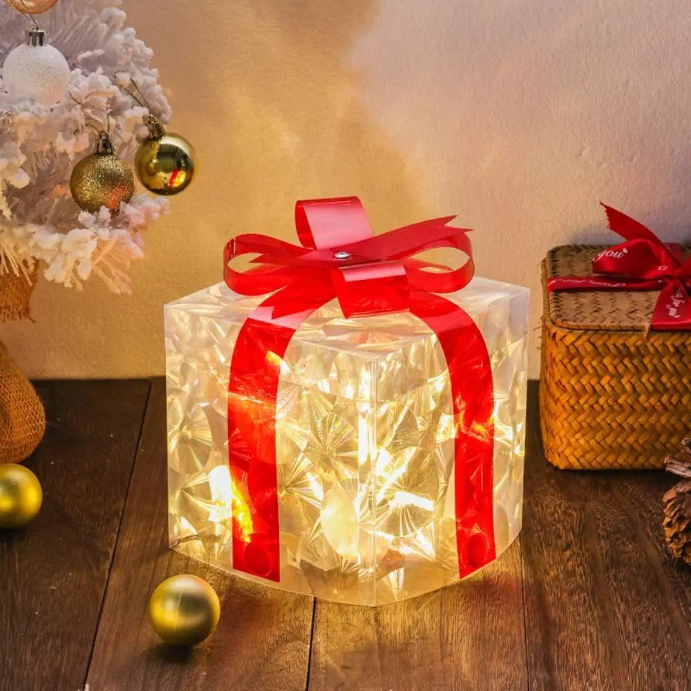 Lighted Christmas Gift Box, view 1