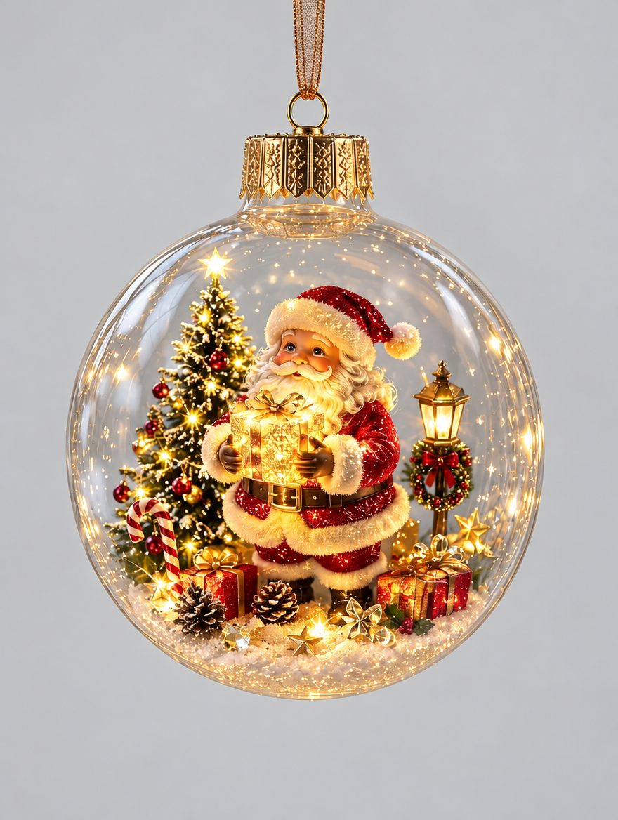 Lighted Christmas Scene Ornament product photo