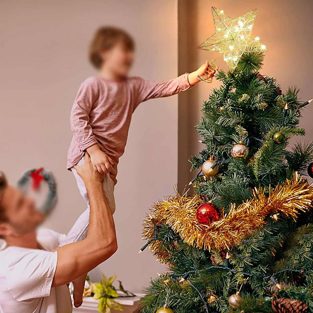 Gold Star Tree Topper, view 3