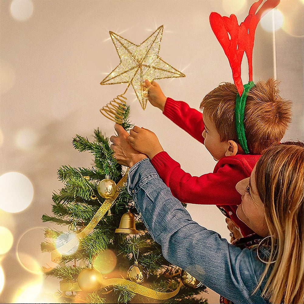 Gold Star Tree Topper, view 4