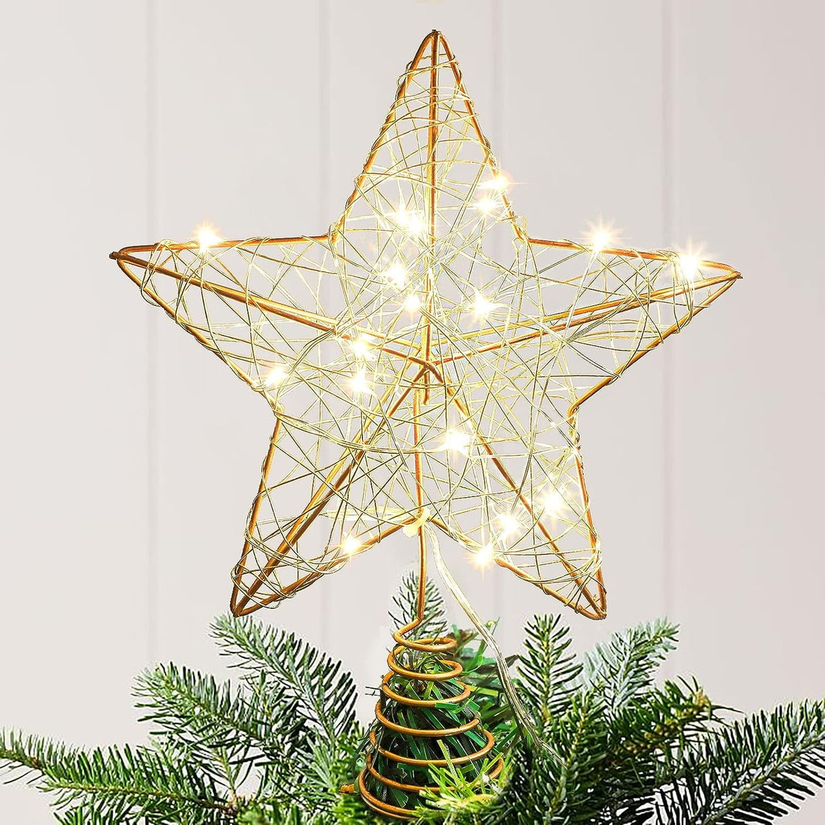 Gold Star Tree Topper, view 5