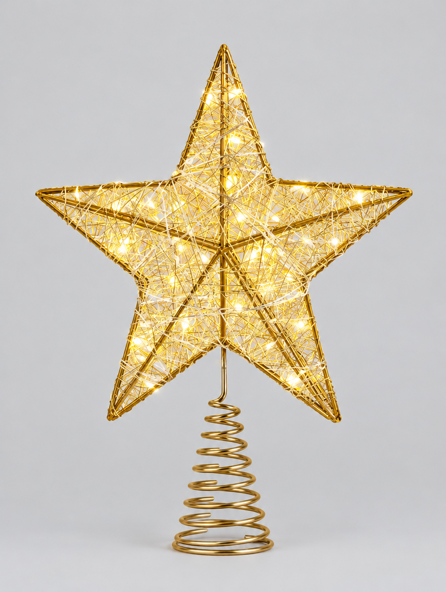 Gold Star Tree Topper product photo