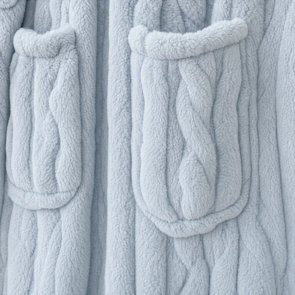 Long Plush Nightgown with Pockets, view 9