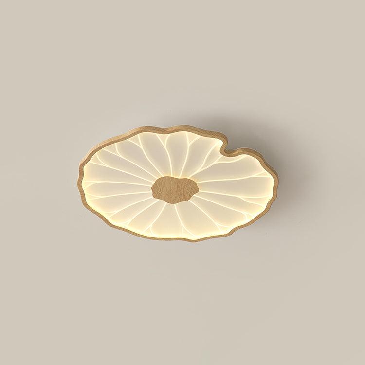 Lotus Leaf Wood Grain Ceiling Lamp, view 2