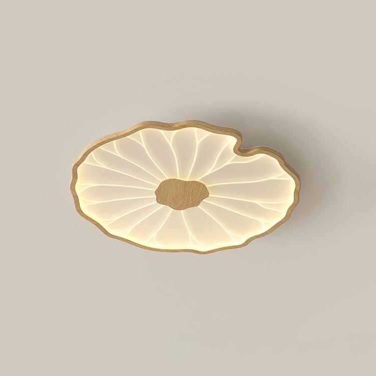 Lotus Leaf Wood Grain Ceiling Lamp, view 4