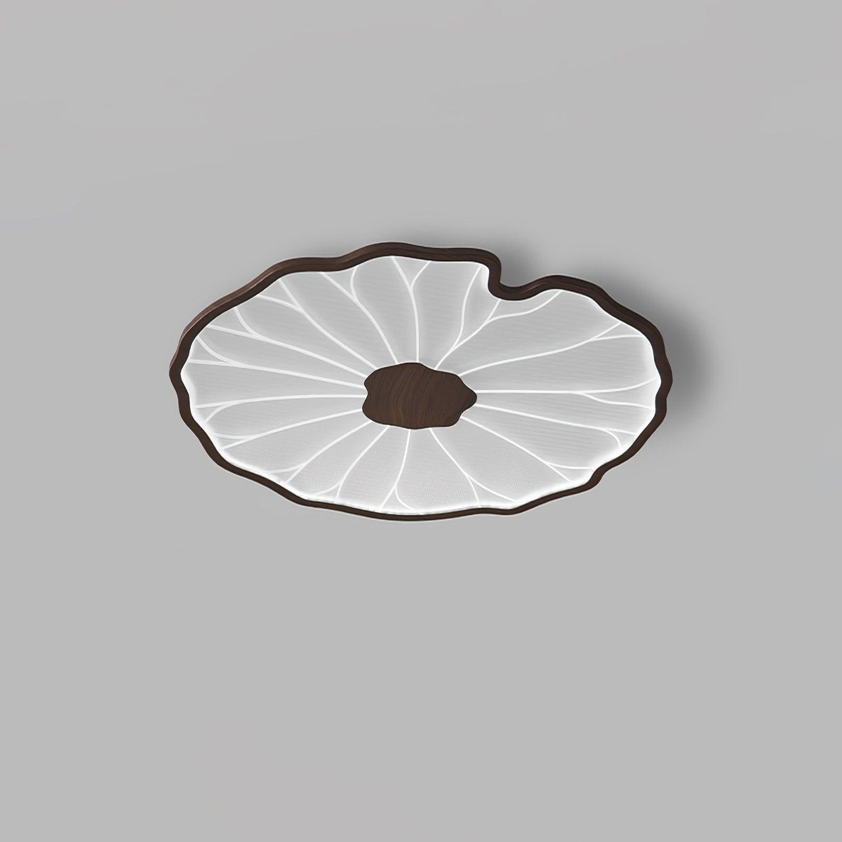 Lotus Leaf Wood Grain Ceiling Lamp, view 5