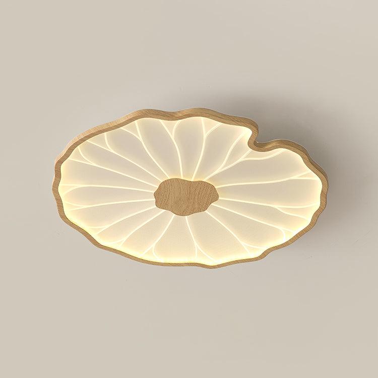 Lotus Leaf Wood Grain Ceiling Lamp, view 7